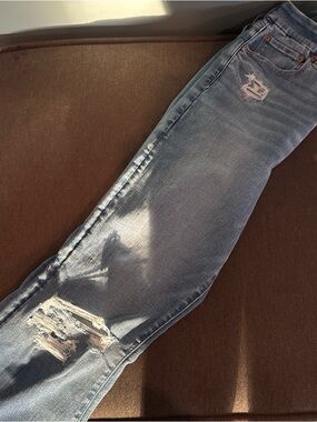 Light Blue Distressed bootcut Jeans